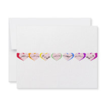 Rainbow Hearts invitations