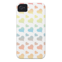 Rainbow Hearts iPhone Case Case-Mate iPhone 4 Case