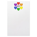 Rainbow Hearts Joy Stationery Design