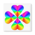 Rainbow Hearts, Magnet by LoisRV Rainbow Hearts, Magnet