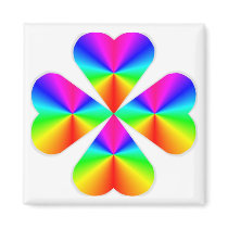 Rainbow Hearts, Magnet by LoisRV Rainbow Hearts, Magnet