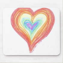 Rainbow Hearts mousepads
