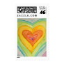 Rainbow Hearts Personalized Custom Postage Stamps