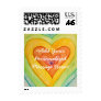 Rainbow Hearts Personalized Custom Postage Stamps