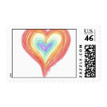 Rainbow Hearts Stamps