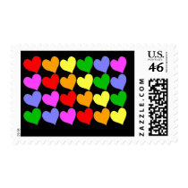 Rainbow Hearts postage