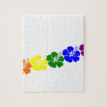 Rainbow hibiscus lei design puzzle