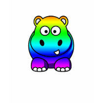 Rainbow Hippo t-shirts