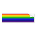 Rainbow Horizontal bumper stickers