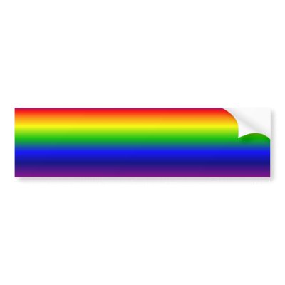 Rainbow Horizontal Bumper Sticker by clarachandler