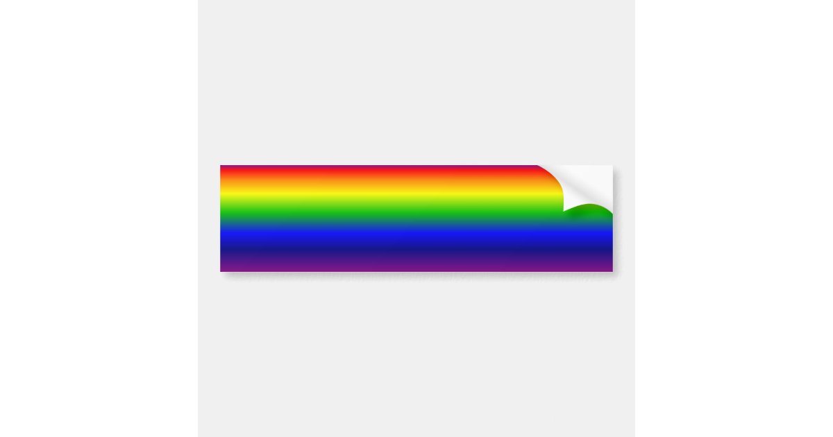 Rainbow Horizontal Bumper Sticker Zazzle