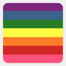 Rainbow Horizontal Stripes Sticker