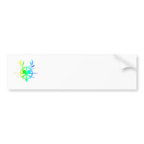 Rainbow Horned God Wheel Of The Year Bumper Stickers