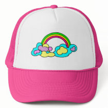 Rainbow Hot Pink Cap hats