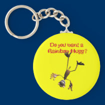 Rainbow huggs100 keychains