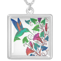 Rainbow Hummingbird Pendant