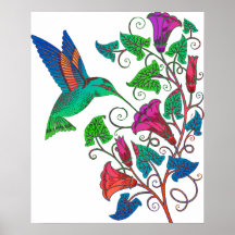 Rainbow Hummingbird Posters