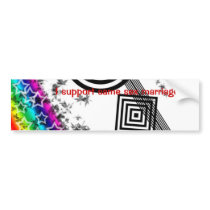 Rainbow, I support same sex marriage! bumper stickers by kitsune07 Rainbow, I support same sex marriage! bumper stickers