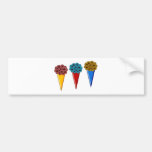 Rainbow Ice Cream Cones bumper stickers