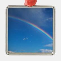 Rainbow in a Blue Sky Ornament
