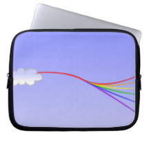 Rainbow in the Clouds Laptop Sleeves