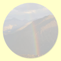 rainbow in the mountains stickers