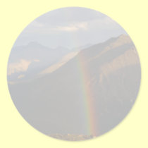 rainbow in the mountains stickers