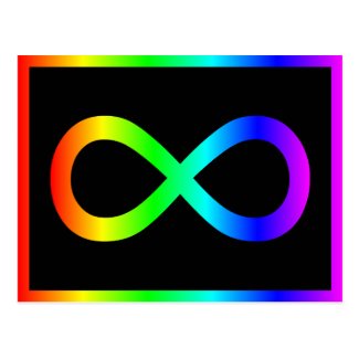 Rainbow Infinity Symbol Postcard