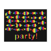 Rainbow Invitation Postcard