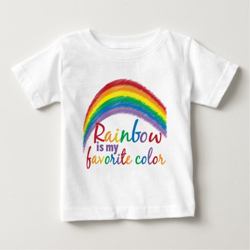 rainbow is my favorite color baby T-Shirt | Zazzle