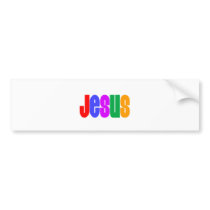 Rainbow Jesus Bumper Stickers