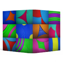 Rainbow Kaleidoscope 1" Avery Binder