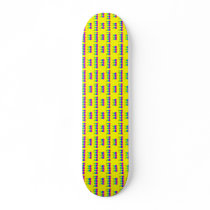 Rainbow Kandi Kid Yellow skateboards by JuJusGardens Rainbow Kandi Kid Yellow skateboards