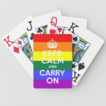 Rainbow Keep Calm and Carry On Bicycle® Playing Deck Of Cards
