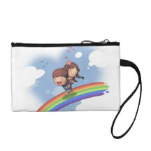 Rainbow Key Coin Clutch