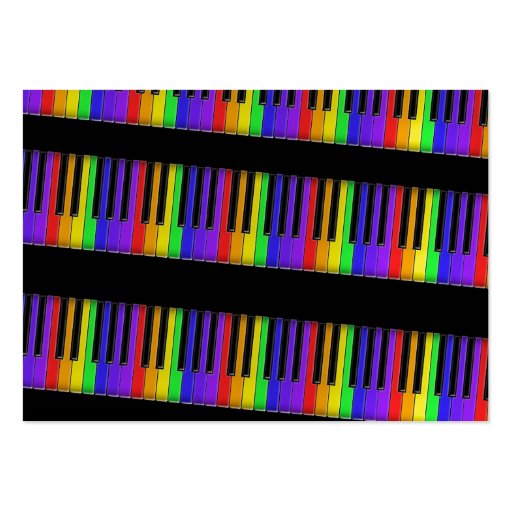 rainbow keyboard business card templates (front side)