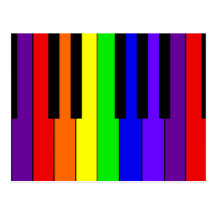 Rainbow Keyboard Post Card