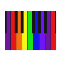Rainbow Keyboard Post Card