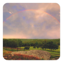 Rainbow landscape fields sticker stickers