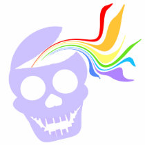 Rainbow Lavender Skull 2-Sided Women's Shirts