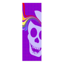 Rainbow Lavender Skull Book Tags Business Card Template