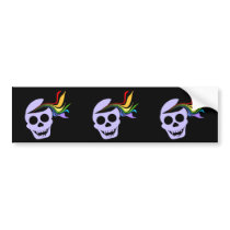 Rainbow Lavender Skull Bumpersticker Bumper Stickers