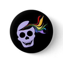Rainbow Lavender Skull Buttons