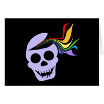 Rainbow Lavender Skull Cards
