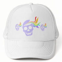 Rainbow Lavender Skull Hats