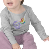 Rainbow Lavender Skull Infant Longsleeve Tees