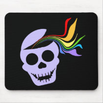 Rainbow Lavender Skull Mousepad