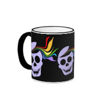 Rainbow Lavender Skull Mugs