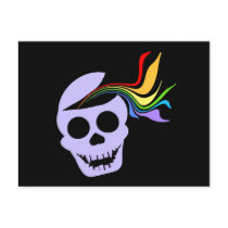 Rainbow Lavender Skull Postcard