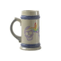 Rainbow Lavender Skull Steins Coffee Mug